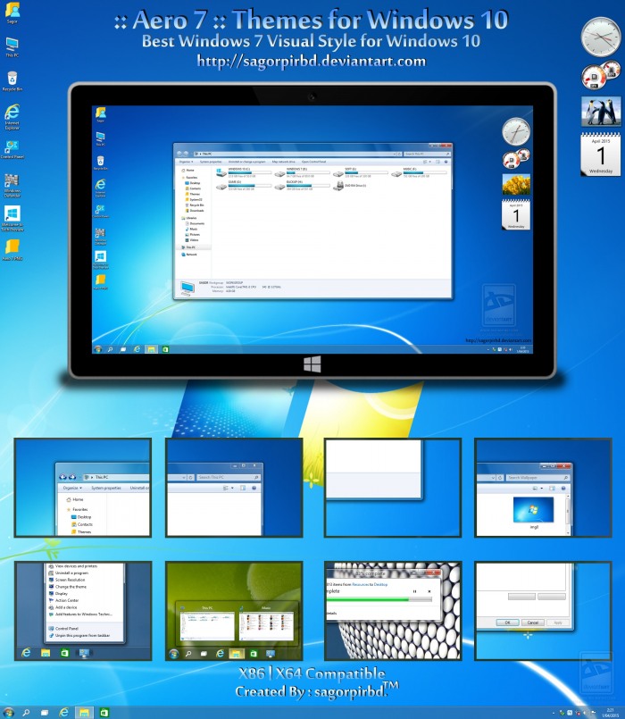 Aero 7 — стандартная тема оформления из Windows 7