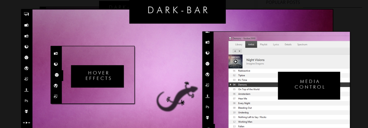 DarkBar 1.0 — компактная панель быстрого запуска