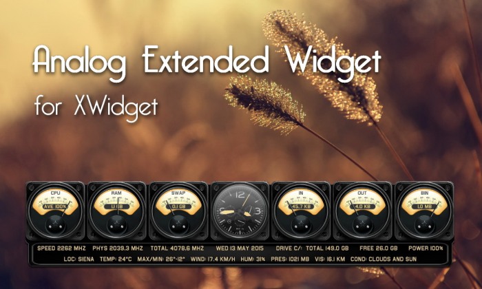 Analog Extended Widget — набор аналоговых системных индикаторов