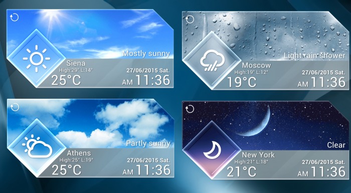 Glass Style Weather 2 — информация о погоде на рабочем столе