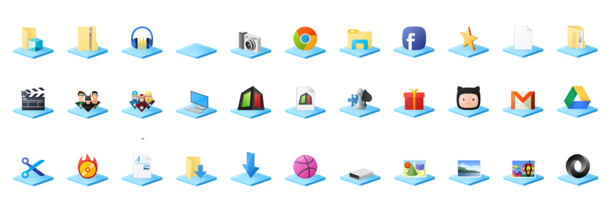 Windows10 Libraries Icons      