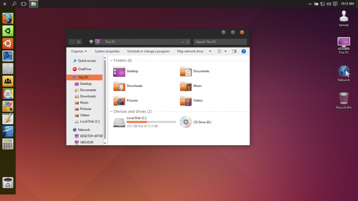 Ubuntu theme for Win10      Ambiance