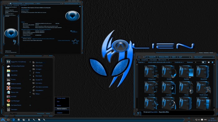 Theme W10 Alien Return Azure      sci-fi 