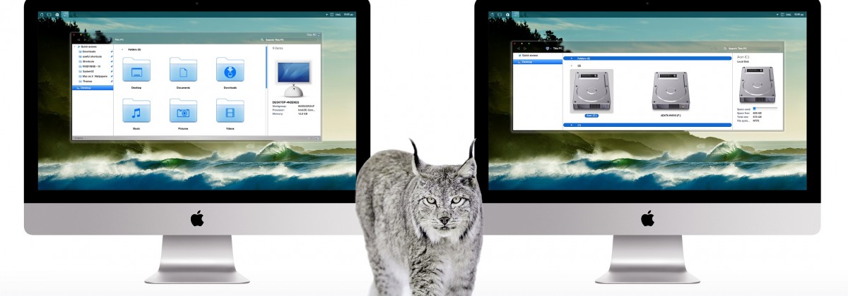 Mac os X LynX — необычная прозрачная тема в духе OS X