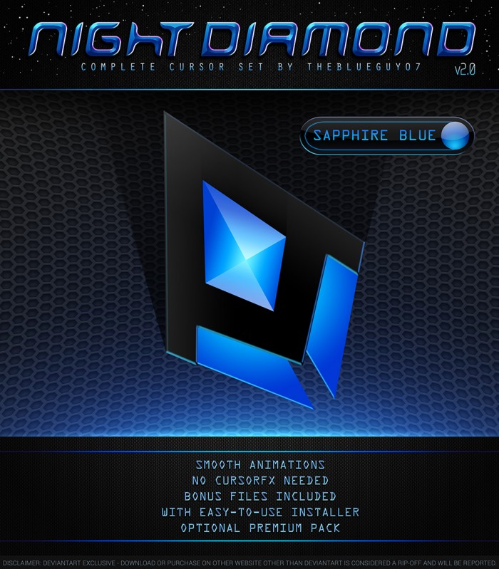Night Diamond Sapphire Blue — яркие анимированные указатели
