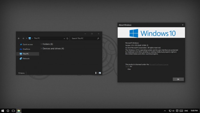 Как пропатчить для установки сторонних тем Windows 10 1511?