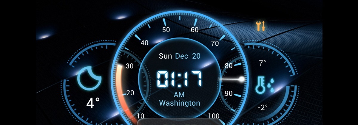 Futuristic Car Dashboard Widget       