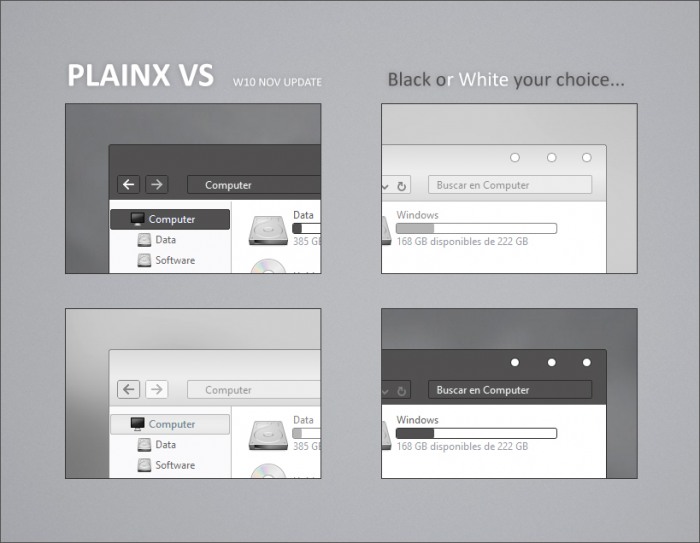 Plainx VS — ещё две темы в «плоском» стиле