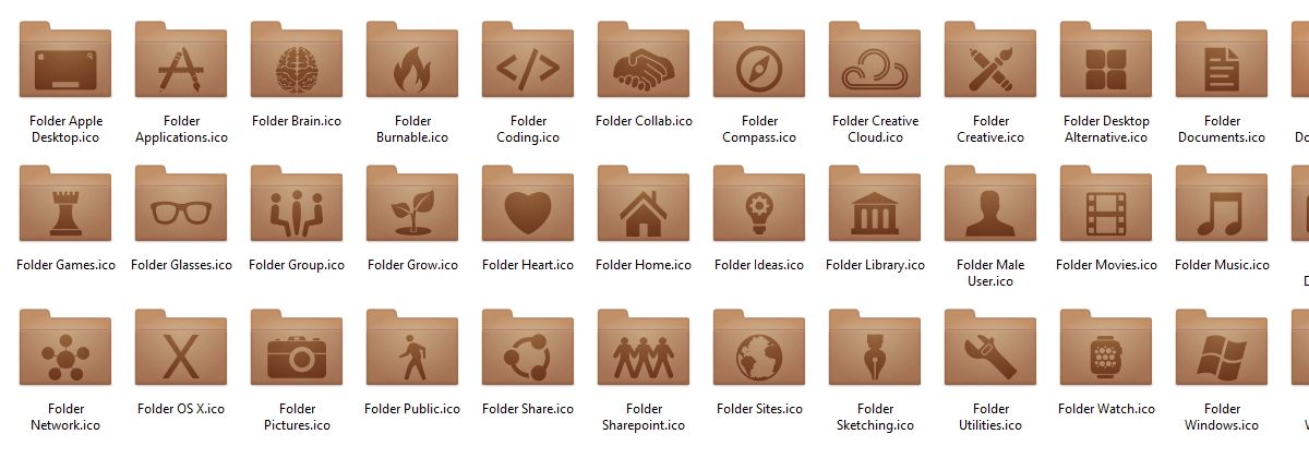 Subtle Brown Folders      