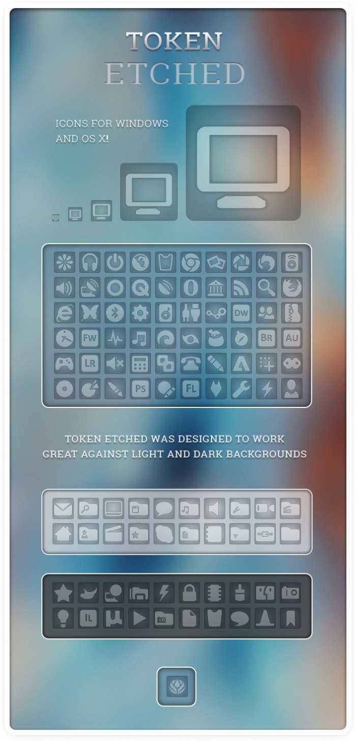 Token Etched — большой набор стильных иконок для светлых и тёмных тем