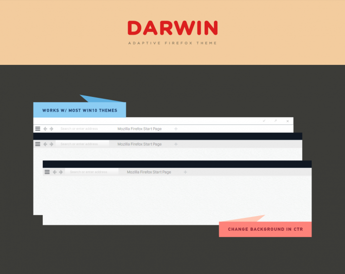 Darwin — адаптивная тема для Firefox