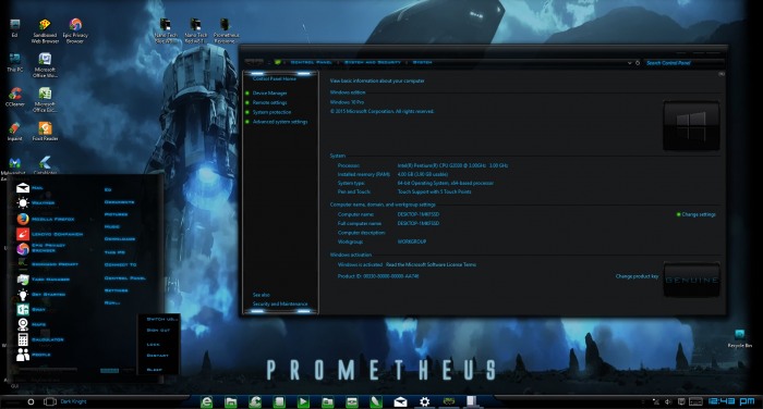 Prometheus REvisioned — ещё немного sci-fi для рабочего стола Windows 10