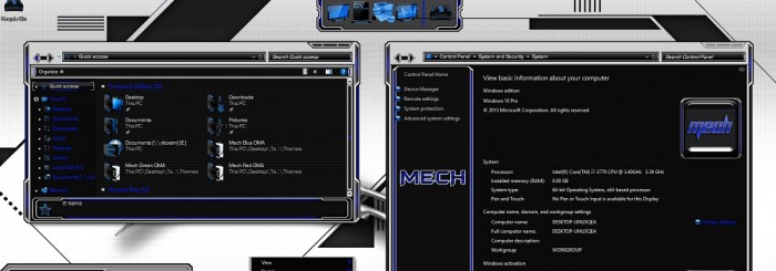 Mech — большой набор для оформления системы в техно-стиле
