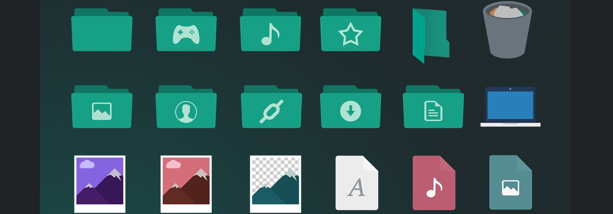 WinRemix Icon Pack — набор системных иконок в плоском стиле