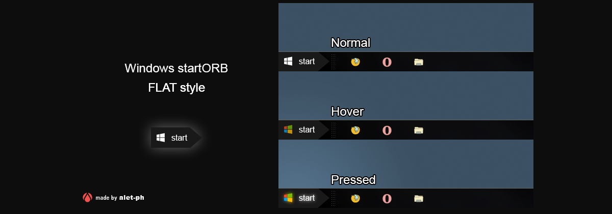 Windows StartORB - FLATstyle — альтернативное изображение для кнопки «Пуск»