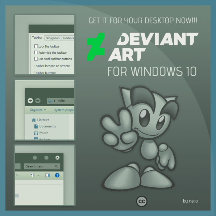 DeviantArt — тема в зелёных тонах