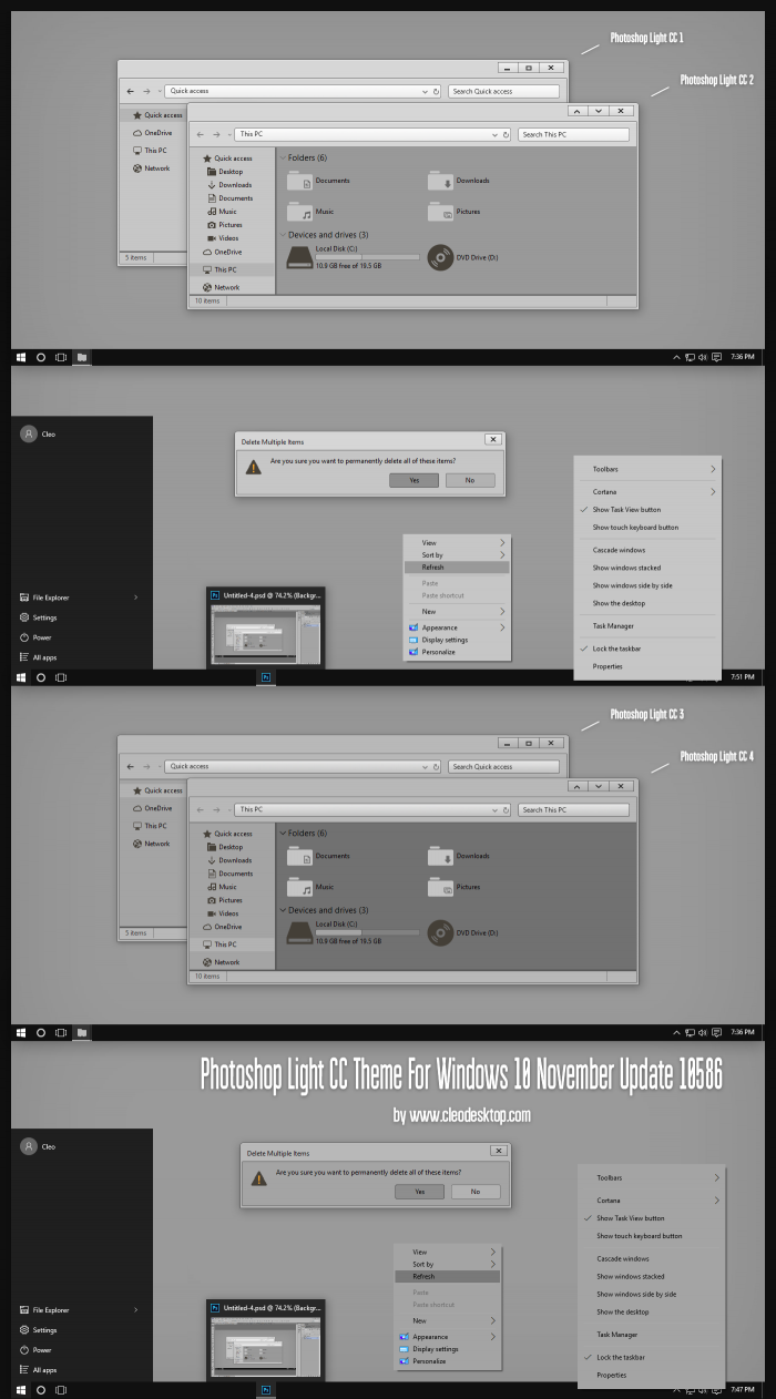 Photoshop Light CC — тема для поклонников дизайна от Adobe