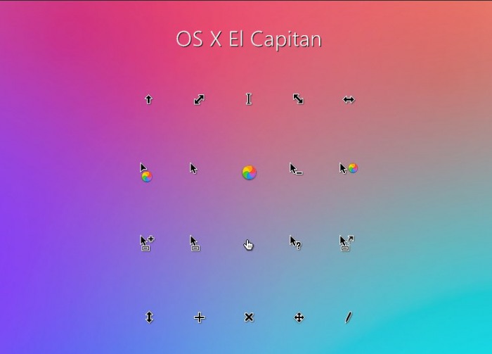 OS X El Capitan Cursors     