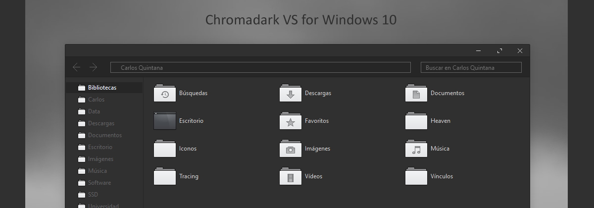 Chromadark VS — чистая тёмная тема оформления