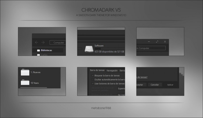 Chromadark VS — чистая тёмная тема оформления