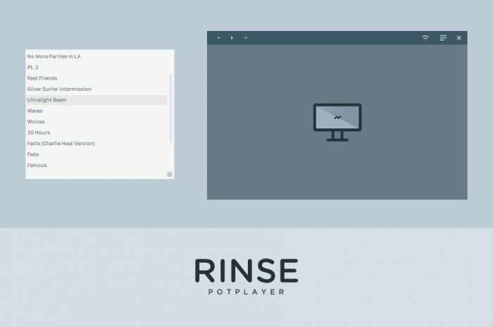 Rinse — минималистичный скин для PotPlayer