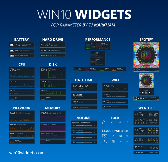 Win10 Widgets       Windows 10