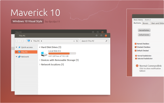Maverick 10 — отличная тема для фанатов Ubuntu