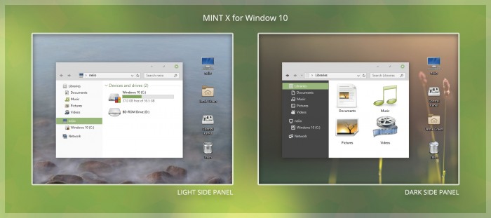 Mint X — чистая тема в двух вариантах