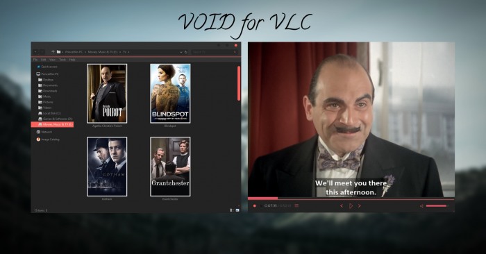 Void for VLC (Dark) — стильный тёмный скин