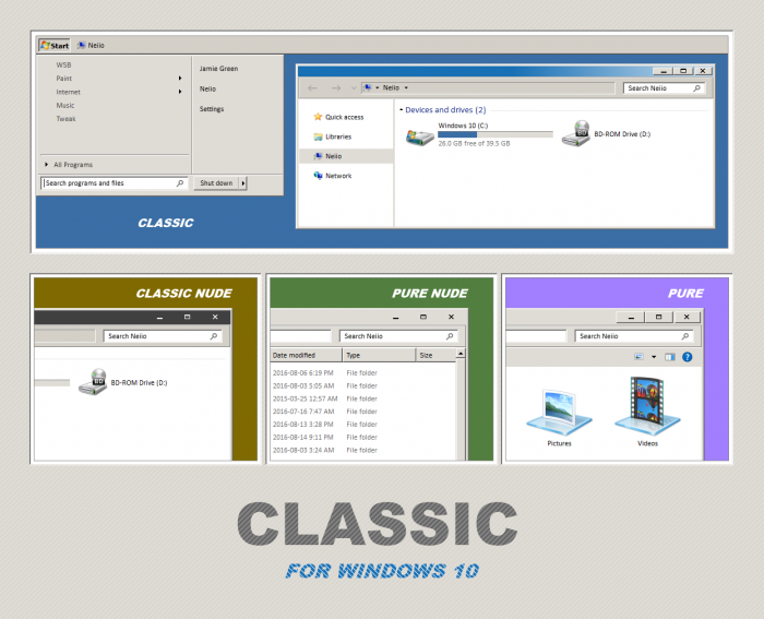 Classic X — набор для оформления системы в классическом стиле