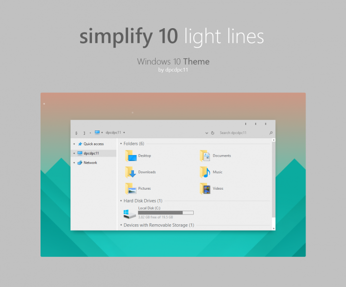 Simplify 10 Light Lines — элегантная тема в светлых тонах