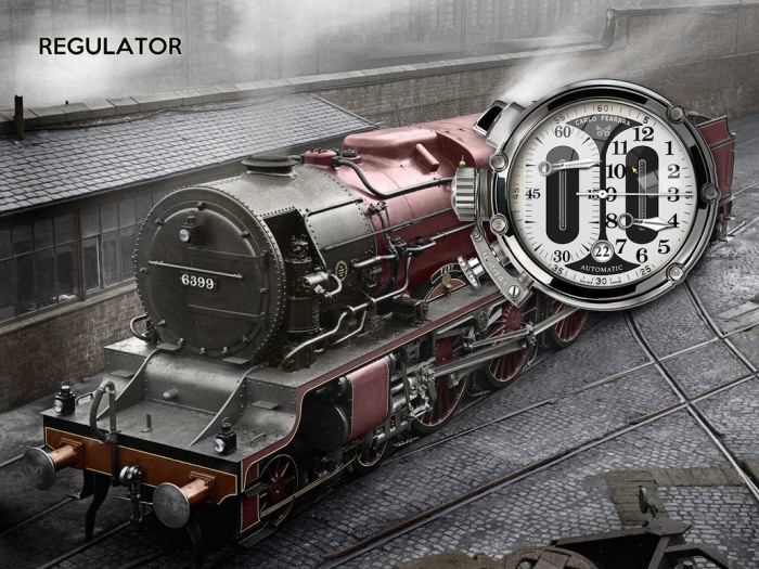 Steampunk Regulator Clock — виджет часов в стиле стим-панк