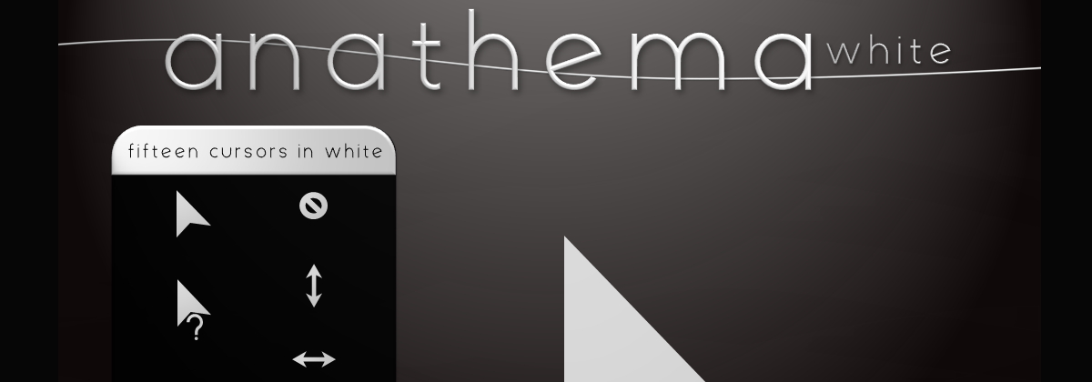 Anathema White — строгие светлые курсоры