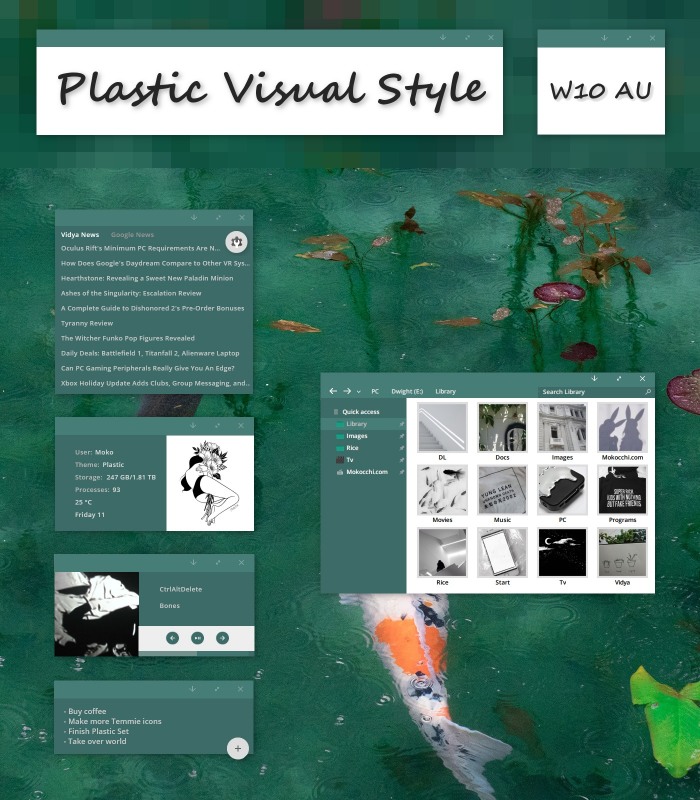 Plastic W10 — чистая «пластиковая» тема