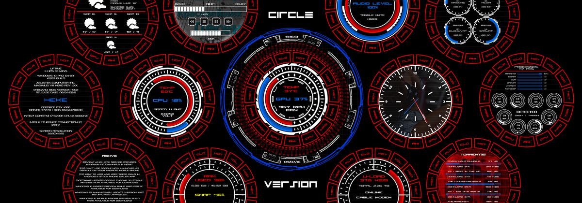 Multifunctional Circle  -  Rainmeter