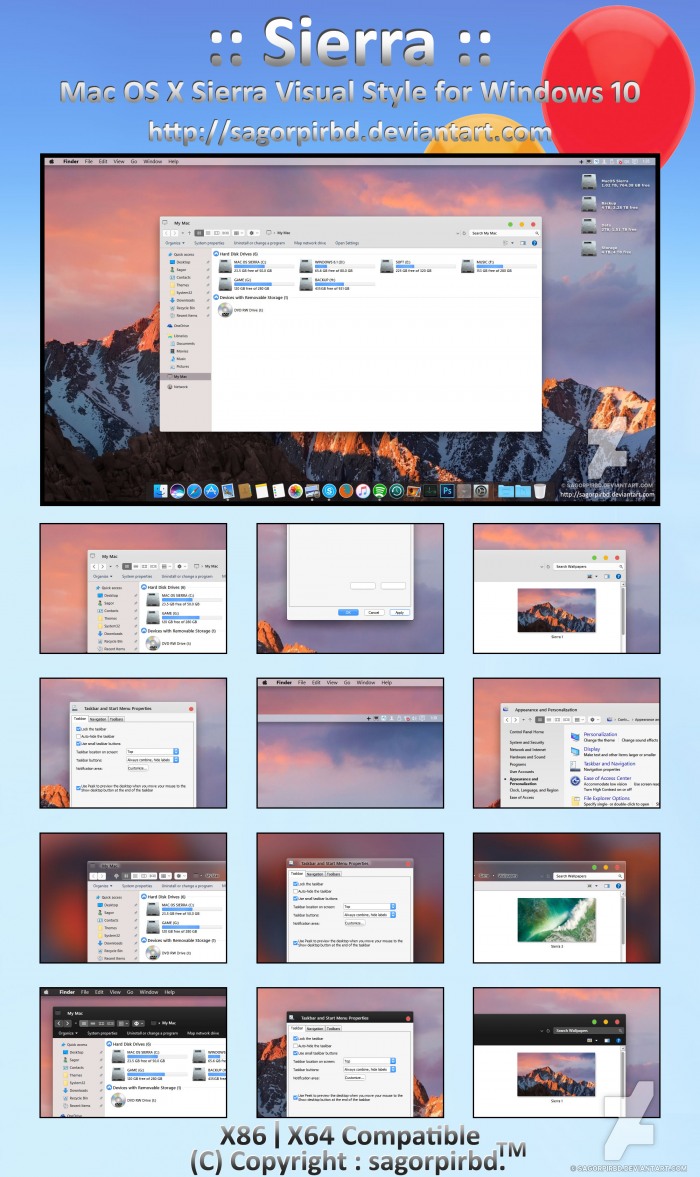 Sierra — ещё одна тема для поклонников macOS