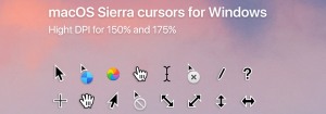macOS Sierra Retina — тёмные указатели для экранов с высоким DPI
