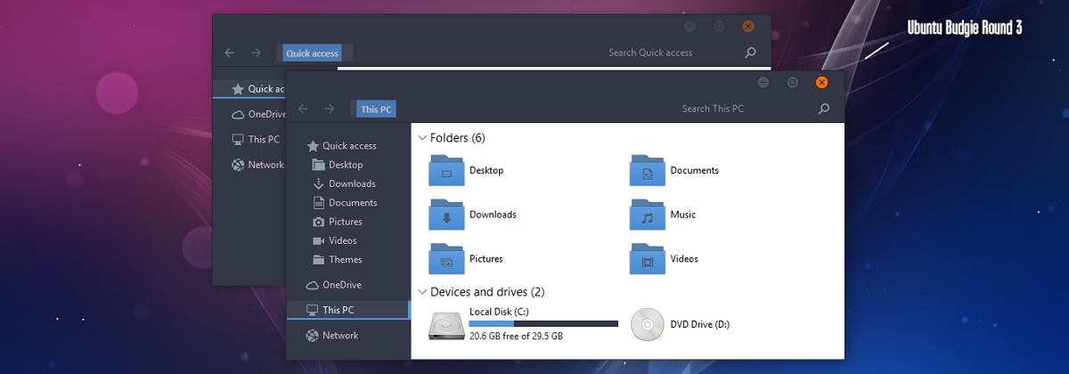 Ubuntu Budgie — чистая контрастная тема