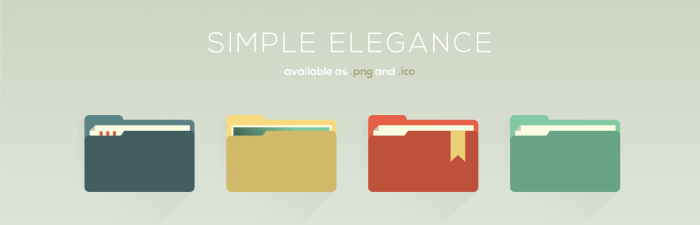Simple Elegance — элегантные цветные иконки для папок