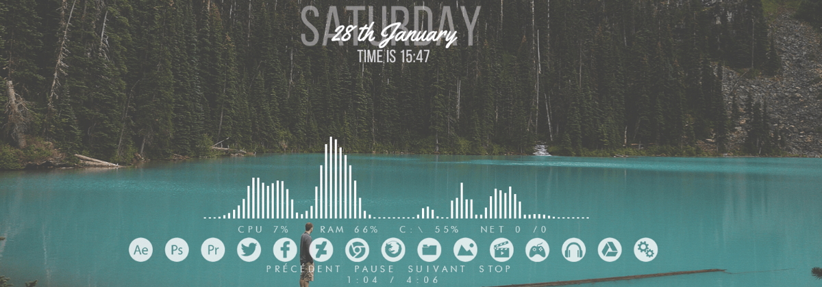 Evasion Theme  ,    Rainmeter