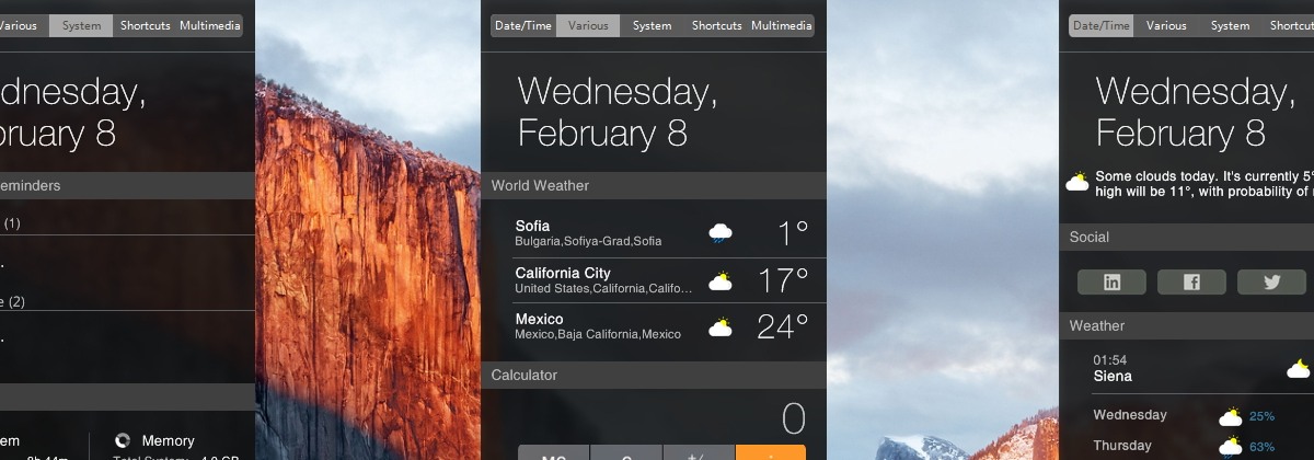 Yosemite Notification Center     OS X  XWidget