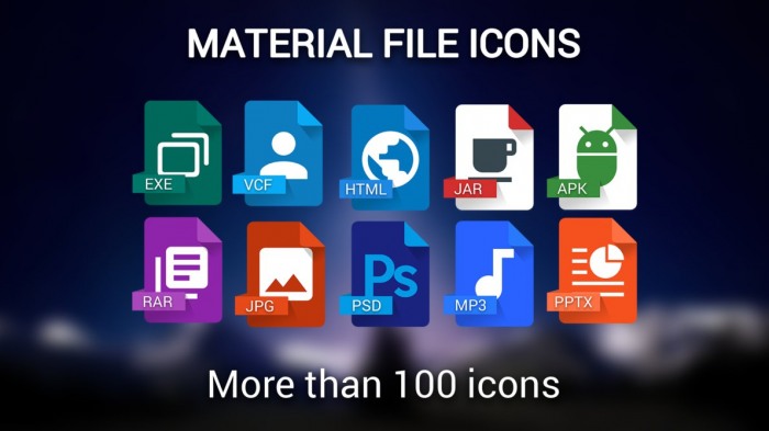 Material Files — иконки для файлов в материальном стиле