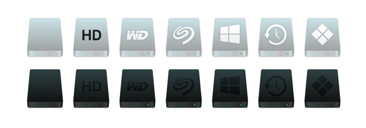 Drives Iconpack — стильные иконки дисков