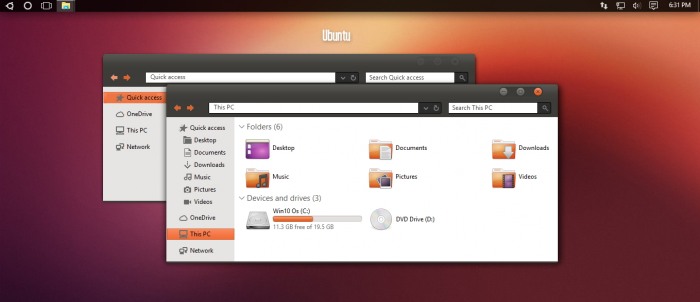 Ubuntu Theme — ещё одна тема в духе Ambiance