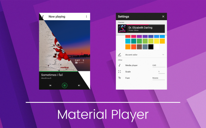 Material Player — плеер в материальном стиле