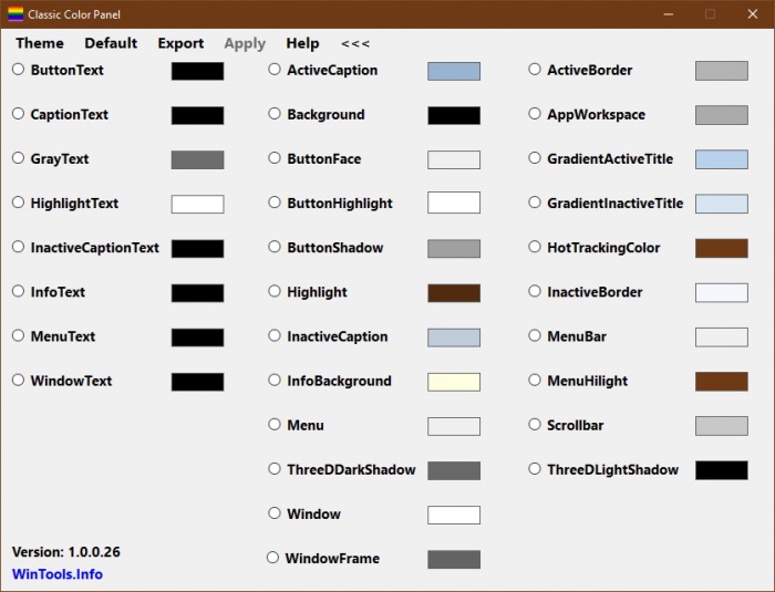 Classic Color Panel — изменяем цвета классического интерфейса Windows 10