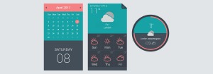 UI-Plano — календарь, часы, погода в материальном стиле