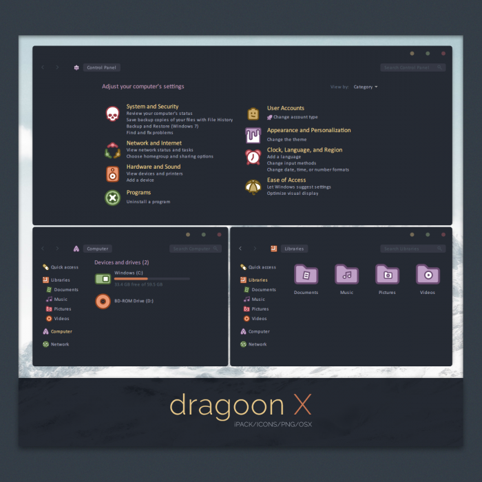 Dragoon X IconSet — забавные системные иконки