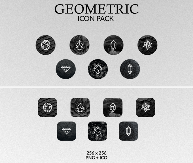 Geometric Shapes — немного абстрактных каркасных иконок