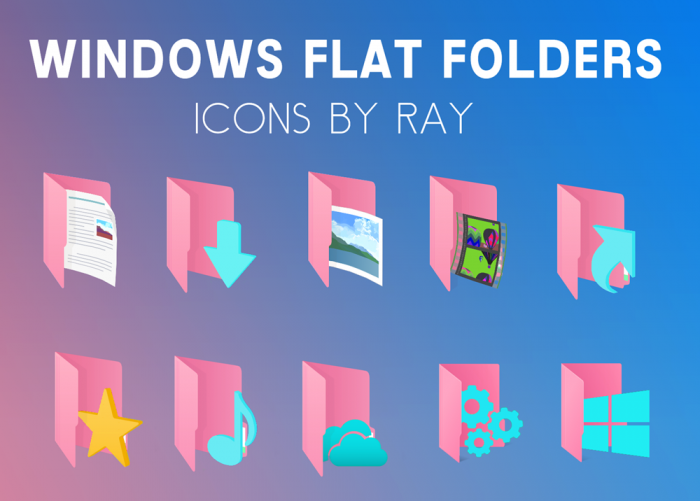 Pink Flat Folders      